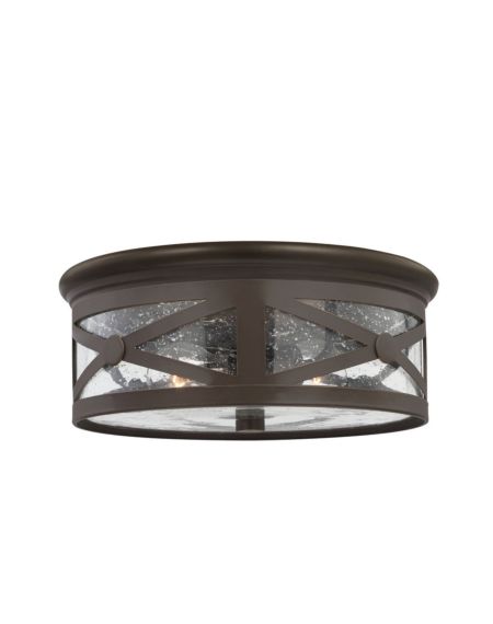 Generation Lighting Lakeview 2-Light Outdoor Ceiling Light in Antique Bronze