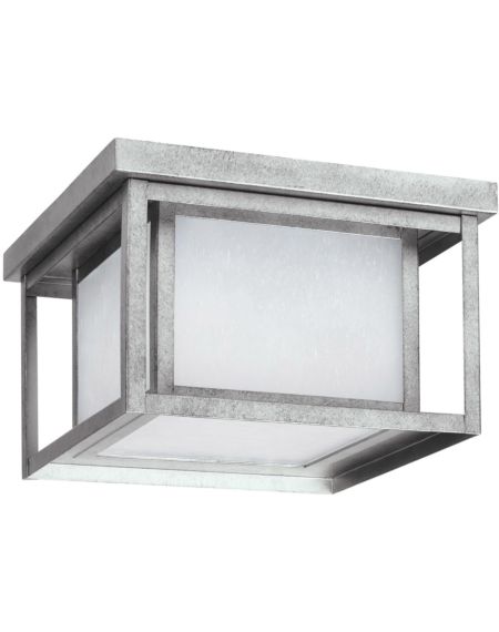 Generation Lighting Hunnington 10 Outdoor Ceiling Light in Weathered Pewter