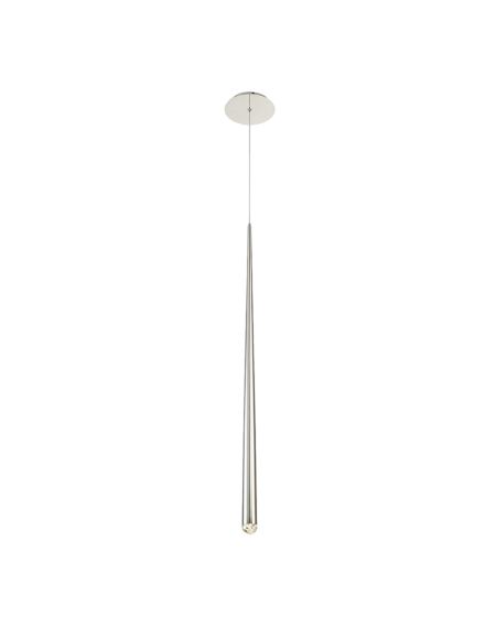 Modern Forms Cascade 1 Light Pendant in Polished Nickel