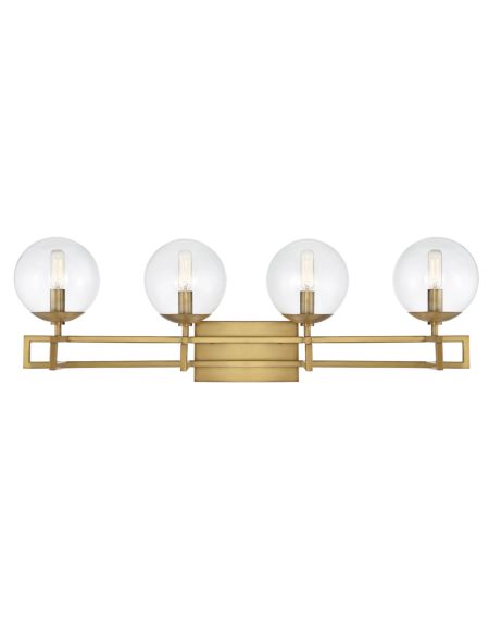 Crosby 4-Light Bathroom Vanity Light in Warm Brass