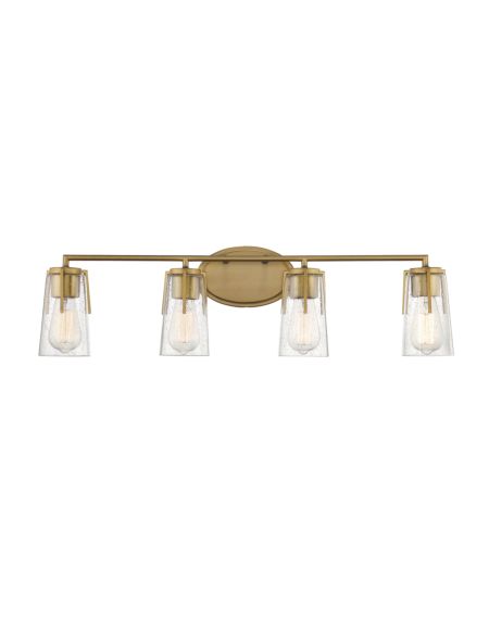 Sacremento 4-Light Bathroom Vanity Light in Warm Brass
