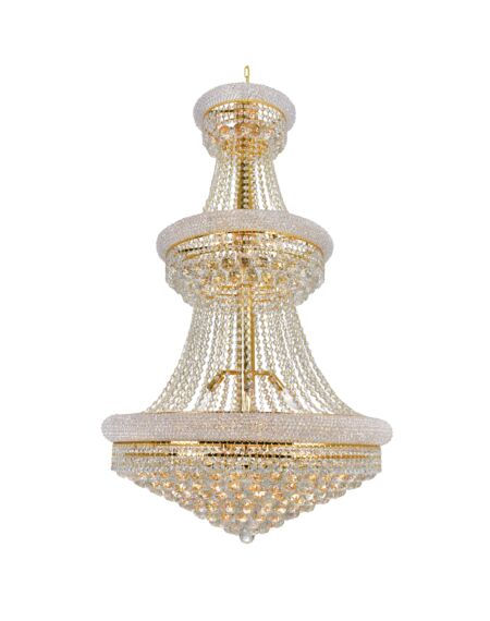 CWI Lighting Empire 32 Light Down Chandelier with Gold finish