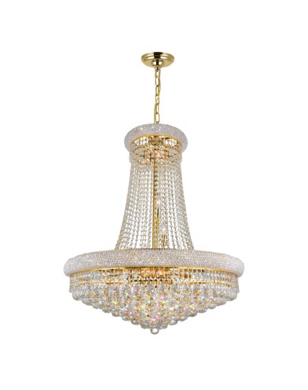 CWI Lighting Empire 19 Light Down Chandelier with Gold finish