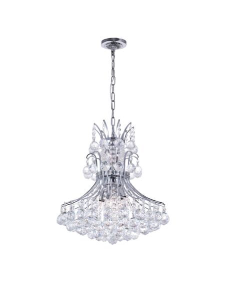 CWI Lighting Princess 8 Light Down Chandelier with Chrome finish