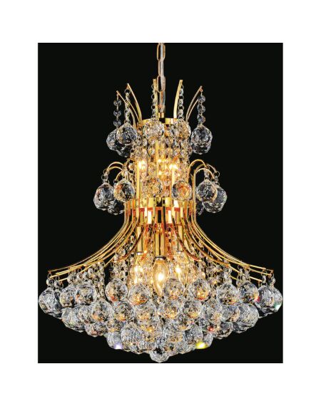 CWI Lighting Princess 10 Light Down Chandelier with Gold finish