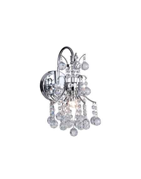 CWI Lighting Princess 1 Light Wall Sconce with Chrome finish