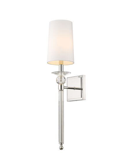 Z-Lite Ava 1-Light Wall Sconce In Polished Nickel