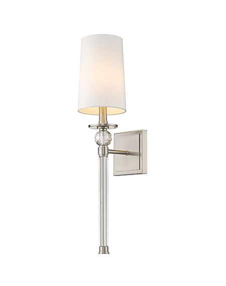 Z-Lite Mia 1-Light Wall Sconce In Brushed Nickel