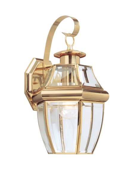 Generation Lighting Lancaster 14 Outdoor Wall Light in Polished Brass