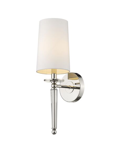 Z-Lite Avery 1-Light Wall Sconce In Polished Nickel