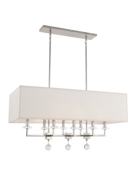 Paxton 8-Light Chandelier in Polished Nickel