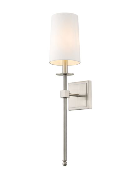 Z-Lite Camila 1-Light Wall Sconce In Brushed Nickel