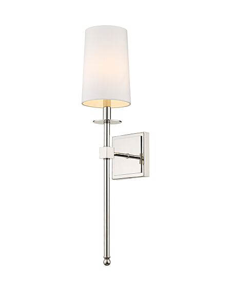Z-Lite Camila 1-Light Wall Sconce In Polished Nickel