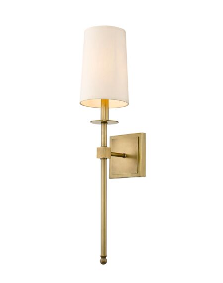 Z-Lite Camila 1-Light Wall Sconce In Rubbed Brass