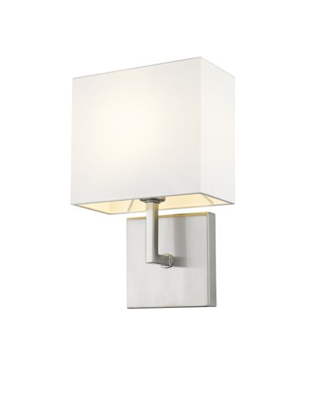 Z-Lite Saxon 1-Light Wall Sconce In Brushed Nickel
