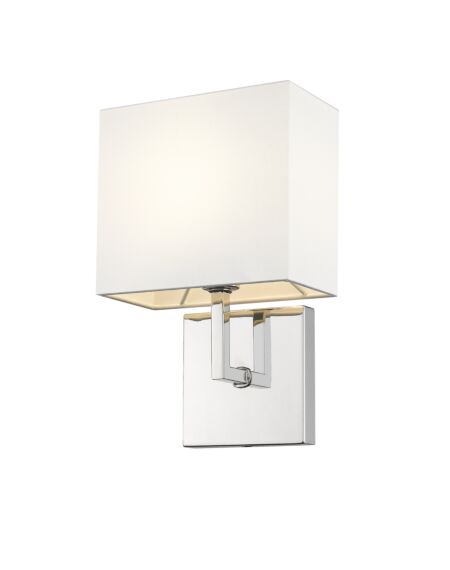 Z-Lite Saxon 1-Light Wall Sconce In Polished Nickel