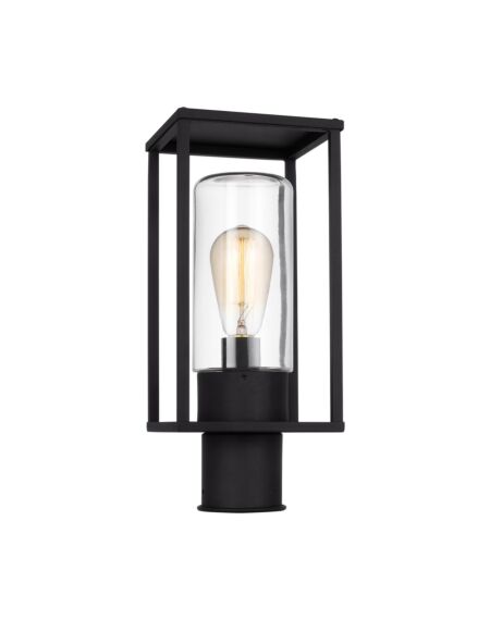 Vado 1-Light Outdoor Post Lantern in Black