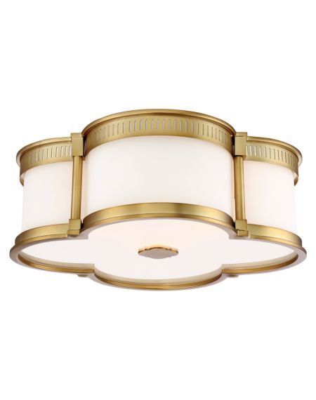  Quatrefoil LED Ceiling Light in Liberty Gold