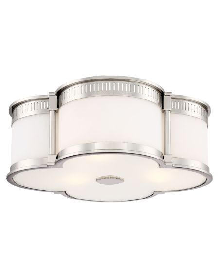  Quatrefoil LED Ceiling Light in Polished Nickel