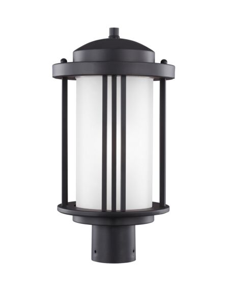 Crowell 1-Light Outdoor Post Lantern in Black