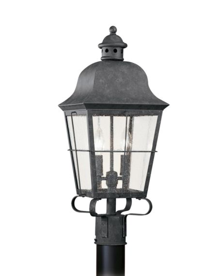 Generation Lighting Chatham 2-Light 23 Outdoor Post Light in Oxidized Bronze