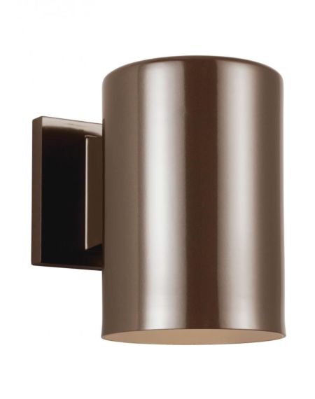 Visual Comfort Studio Cylinders 7 Outdoor Wall Light in Bronze