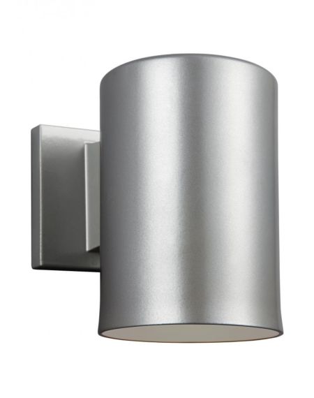 Visual Comfort Studio Cylinders 7 Outdoor Wall Light in Painted Brushed Nickel