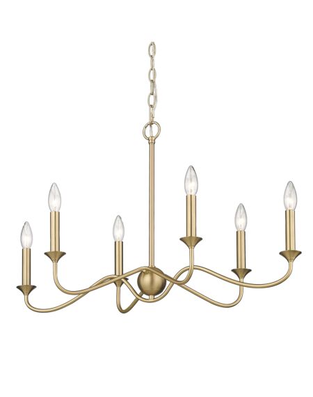 Tierney 6-Light Kitchen Island Light in Brushed Champagne Bronze