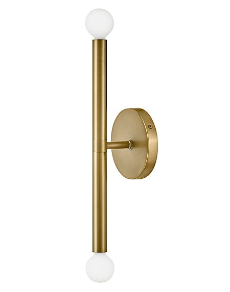 Millie 2-Light Wall Sconce in Lacquered Brass