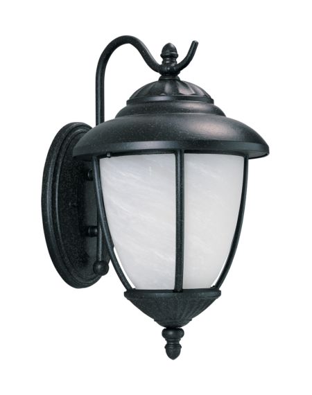 Sea Gull Yorktown 16 Inch Outdoor Wall Light in Forged Iron