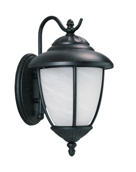 Sea Gull Yorktown 16 Inch Outdoor Wall Light in Forged Iron