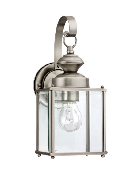 Sea Gull Jamestowne 13 Inch Outdoor Wall Light in Antique Brushed Nickel
