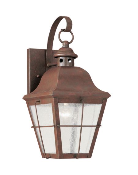 Sea Gull Chatham 15 Inch Outdoor Wall Light in Weathered Copper