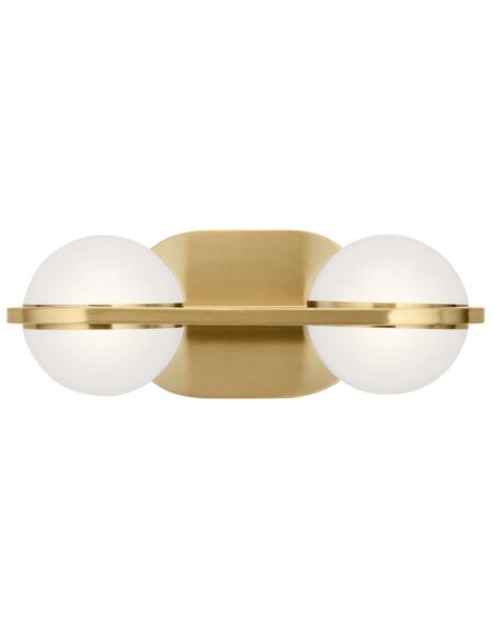 Brettin 2-Light LED Bathroom Vanity Light in Champagne Gold