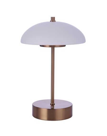 Craftmade Rechargable LED Portable 1-Light Table Lamp in Satin Brass