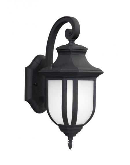 Sea Gull Childress 15 Inch Outdoor Wall Light in Black