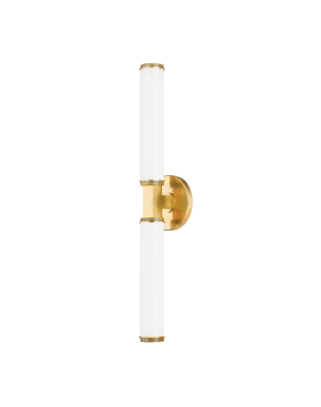 Cromwell 2-Light Wall Sconce in Aged Brass