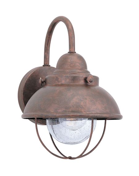 Generation Lighting Sebring 11" Outdoor Wall Light in Weathered Copper