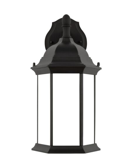 Sevier 1-Light Outdoor Wall Lantern in Black