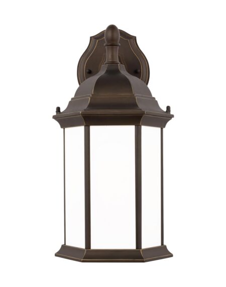 Sevier 1-Light Outdoor Wall Lantern in Antique Bronze