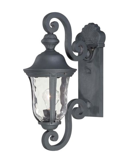 The Great Outdoors Ardmore 20 Inch Outdoor Wall Light in Black