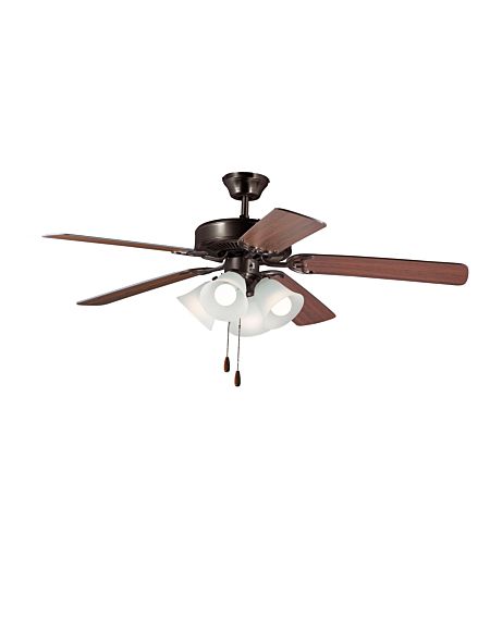  Transitional 52" Indoor Ceiling Fan in Oil Rubbed Bronze and Walnut and Pecan
