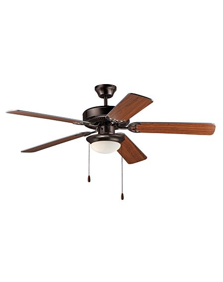  Transitional 52" Indoor Ceiling Fan in Oil Rubbed Bronze and Walnut and Pecan