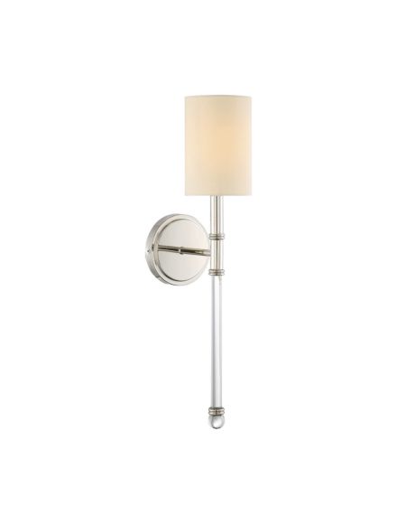 Savoy House Fremont 1 Light Wall Sconce in Polished Nickel