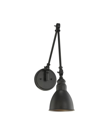  Dakota Adjustable Wall Lamp in Matte Black