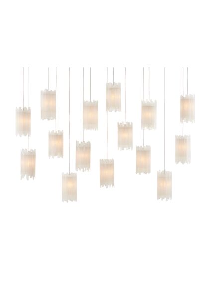 Escenia 15-Light 15 Light Pendant in Natural with Painted Silver