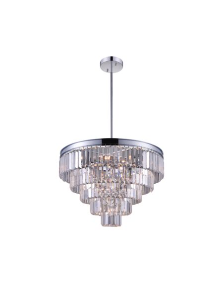 CWI Lighting Weiss 12 Light Down Chandelier with Chrome finish