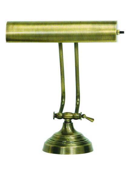 Advent 1-Light Piano with Desk Lamp in Antique Brass