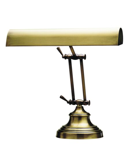 Advent 2-Light Piano with Desk Lamp in Antique Brass