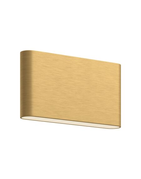 Slate LED All-Terior Wall Bathroom Vanity Light in Brushed Gold
